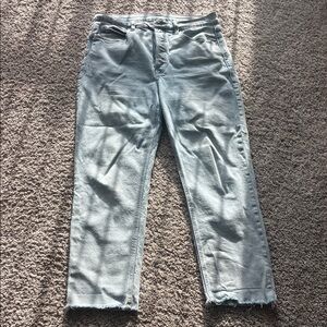 Old Navy Women's Straight Leg Jeans in Light Blue
